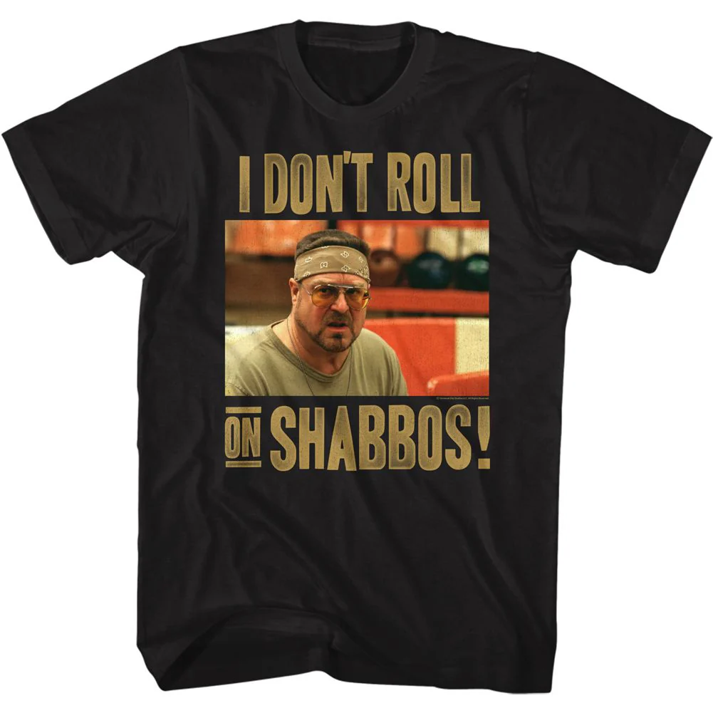 Unisex Adult T-shirt Rockinstone The Big Lebowski Shabbos Black Sizes