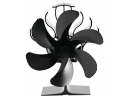 KOFIHETY Ventilador De Fogão A Lenha Movido A Calor, Acessório De Lareira Silencioso De Alumínio Anodizado Com 6 Lâminas Para Distribuição Eficiente De Calor,