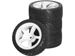 Conjunto de 4 Pneus 68 Mm para Carros Rc SFUSHOS