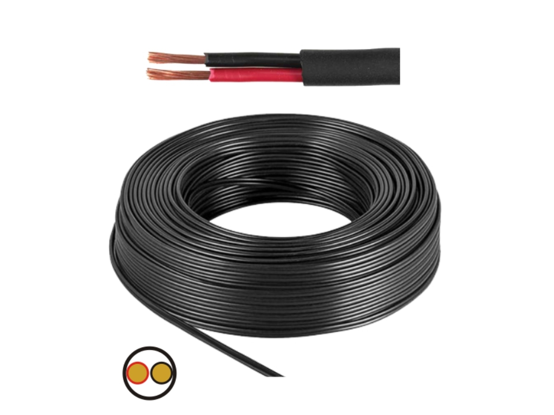 Cabo Coluna 2x1.50mm Preto Redondo DIV