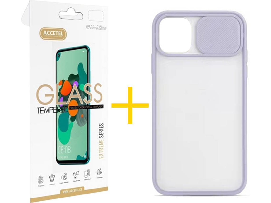 Kit Capa + Película 1 X iPhone 11 Pro Skyhe Gel Protection Lilás