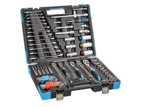39003 Gude Gwzk 157 Conjunto de ferramentas (157 peças) em aço cromo vanádio em um prático estojo Güde