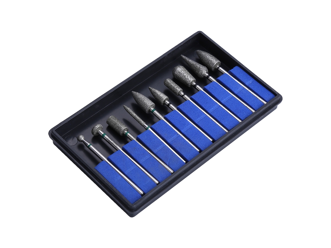 10 Peças Conjunto De Cabeças De Polimento Dental Com Lixa Natural Para Polir E Afiar Dentes Tipo B 2.35mm