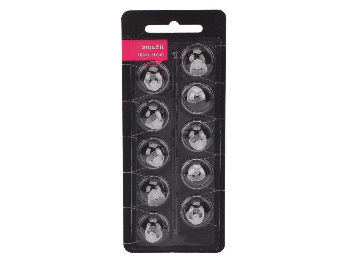 10 Unidades De Cúpulas Abertas Para Amplificador Auditivo 10 Mm Em Silicone Transparente Macio Antiestático