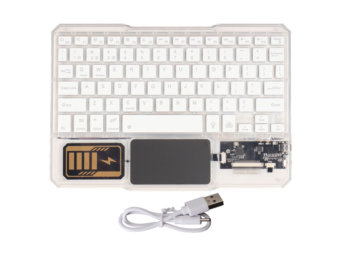 Teclado Bluetooth Recarregável LAXISCREED com Luzes 7 Cores