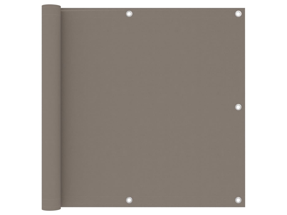 Vidaxl Tela De Varanda 90x400 Cm Tecido Oxford Cinzento-acastanhado
