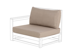 Conjunto De Capas Para Almofadas De Exterior Beliani Timor De Poliéster Taupe 84x75x12