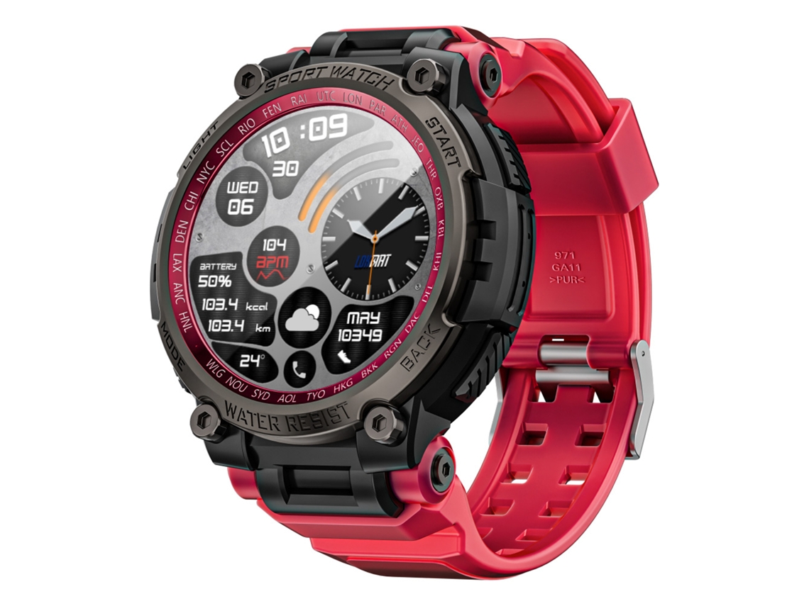 Relógio Inteligente Lokmat Attack Max Bt5.3, Tela Touch 1.53 Polegadas, Monitor de Saúde, Ip68 S/MARCA