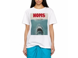 Rockinstone Jaws Movie Noms White Adult T-shirt Size:xl