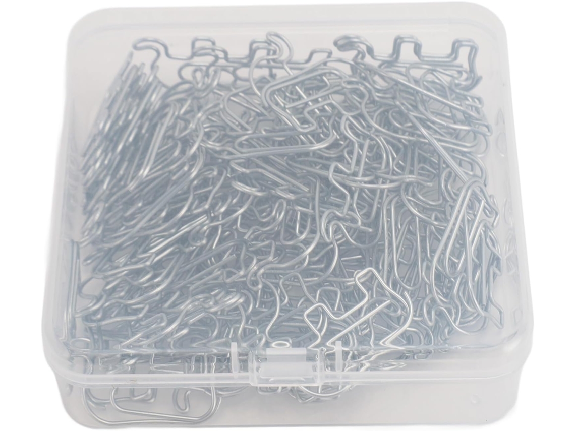 Conjunto De 100-clips Papel Em Aço Inoxidável Com Formato Elefante E Caixa Organizadora Marcadores Fotos Prateado