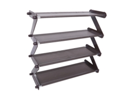 Rack de Sapatos de Aço Inox 4 Níveis Organizador para Casa Armazenamento Café | S/MARCA