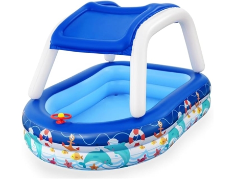 Piscina Inflável Infantil 213 X 155 X 132 Cm Branca Sunny Spaces