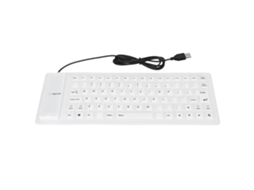 Aetheria teclado de Silicone Selado Usb com Fio Leve Portátil Silencioso Macio Confortável 85 Teclas Branco