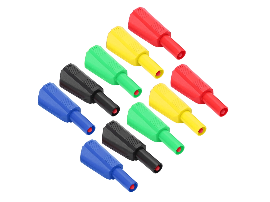 Yuru 2set Banana Plug 4mm U29 Vermelho Preto Amarelo Verde Azul para Teste Eléctrico com Abs e Cobre Vermelho