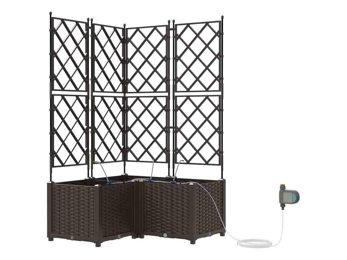 Vaso de Jardim 3 Pcs - Floreira Marrom Aço HARLANV1