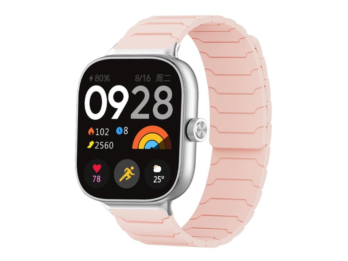 Bracelete para Redmi Watch 6 / 5 / 4 Silicone Magnético Rosa Areia XIAOMOYU