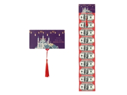 Envelopes Verdes de Dobrar Vermelhos com Design Criativo e Burlões, 10 Compartimentos LAXISCREED