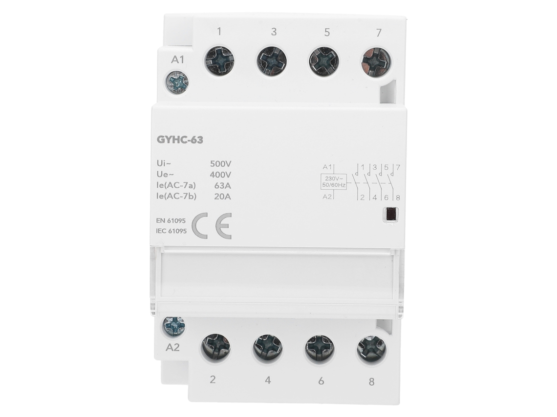 Contacto Modular Industrial 4p 4no Módulo De Controle De Circuito Bobina De Soldadura Gyhc‑63