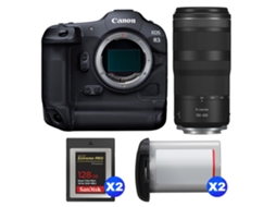 Eos R3 + Rf 100 400mm F/5.6 8 Is Usm + 2 Sandisk 128gb Extreme Pro Cfexpress Type B + 2 Canon Lp e19 + Ebook Pricedirect CANON