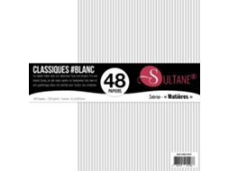 48 Papéis de Scrapbook Branco 300G/M2 A: 30,5 cm Sultane