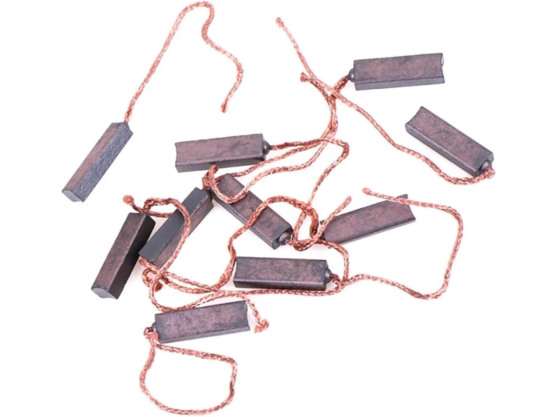 Lote De 10 Escovas Carvão Com Cabos Reposição Para Motor Arranque Gerador, 4, 5x 6, 5x 20mm