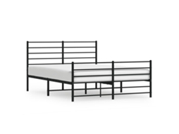 Bed Frame, Bed Frames Vidaxl Preto Aço (160 X 200 Cm)