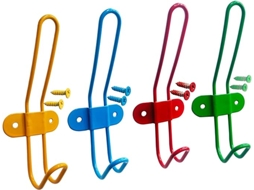 Cabide Infantil Para Casacos, Sacos, Casacos - Conjunto Com 4 Ganchos Coloridos De Parede Para Roupas Infantis, Meninos E Meninas