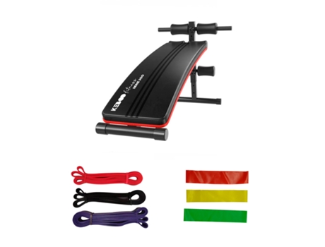 Fitness Fitness Bank Pack 300 145X47X70 Cm E 6 Faixas Elásticas Para Diferentes Níveis De Treinamento