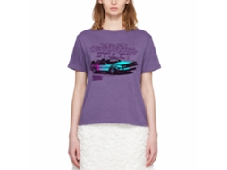 Rockinstone Back To The Future Movie A Little Style Heather Purple Adult T-shirt Size:s