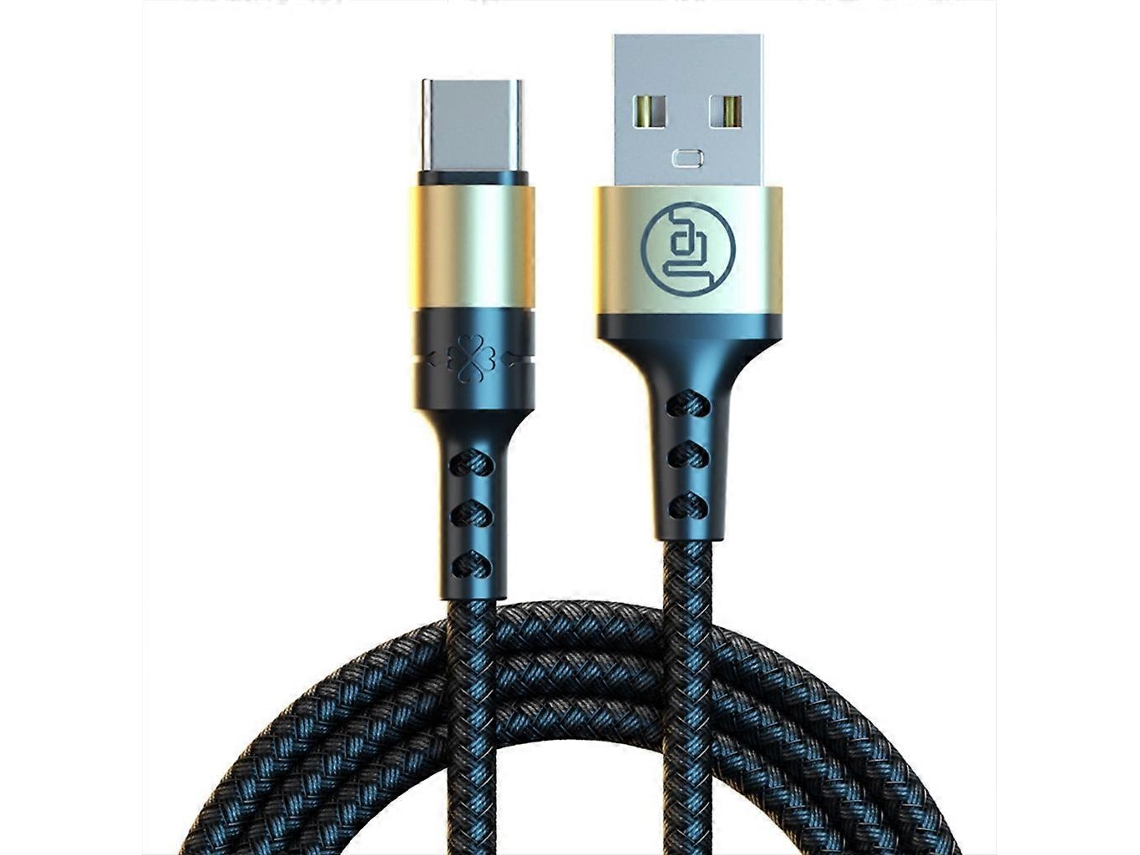 Lurelia Cabo Usb-c, Revestimento Entrançado, 1m, 3a, Qc3.0, Preto, Telemóveis