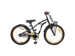 Vidaxl Bicicleta Infantil 18 Polegadas Para 5-7 Anos Preto