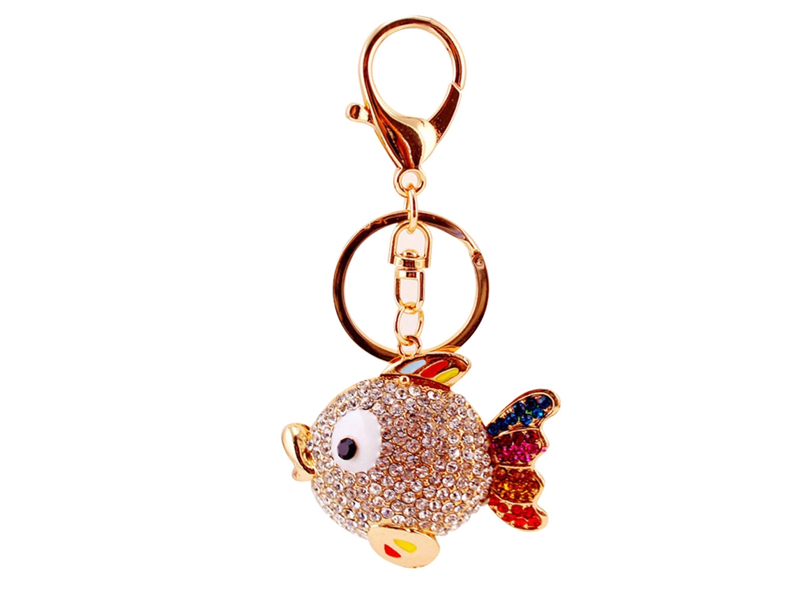 Chaveiro Liga Zinco Pingente Peixe Decorativo Bolsa Carro