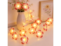Cordão De Luzes Led Em Formato Flor, 3m, 20 Leds, Fada Para A