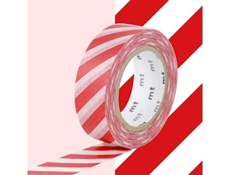 Fita Adesiva Listrada Vermelha MASKING TAPE (1,5 cm X 7m)