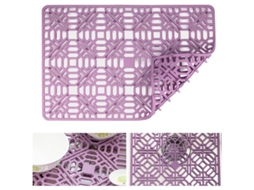 Tapete de silicone Rebe para pia de cozinha, protetor antirriscos e tapete para secar louça (roxo)