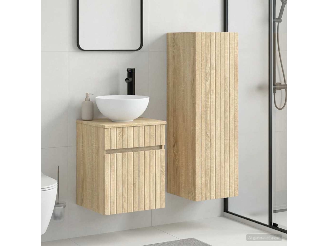 Vidaxl Conjunto De Móveis Para Banheiro 2 Unid. Carvalho Sonoma
