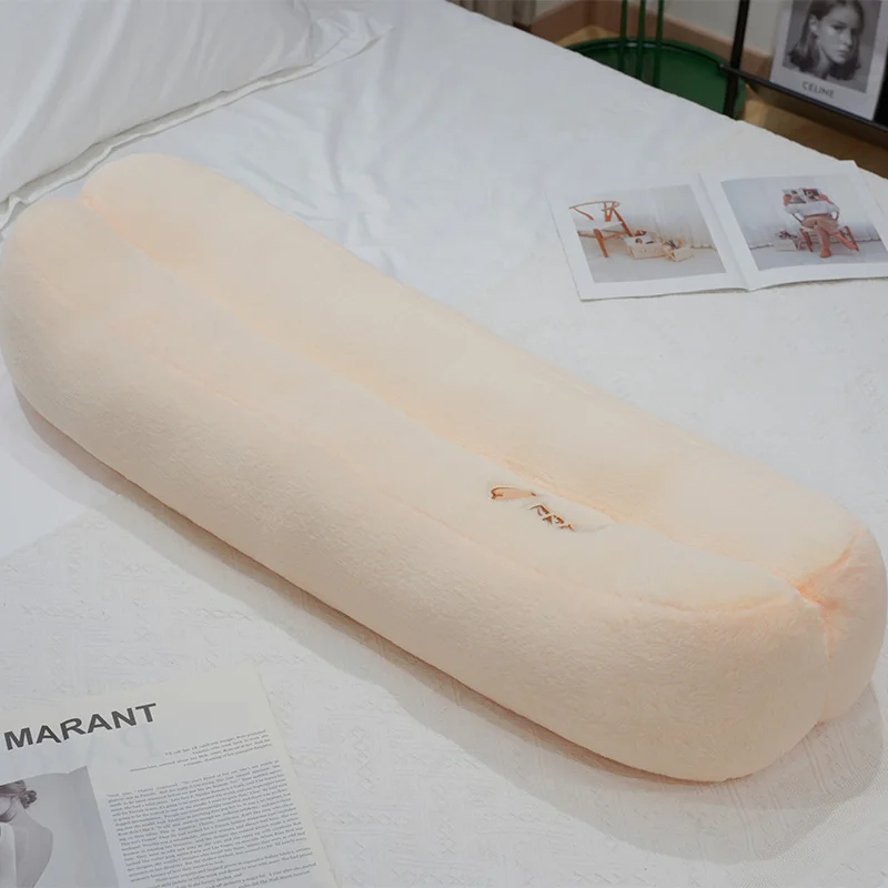Almofada Criativa para Adultos em Formato de Palito de Massa Frita/encosto de Sofá MDUG (marrom Claro, 80 Cm)