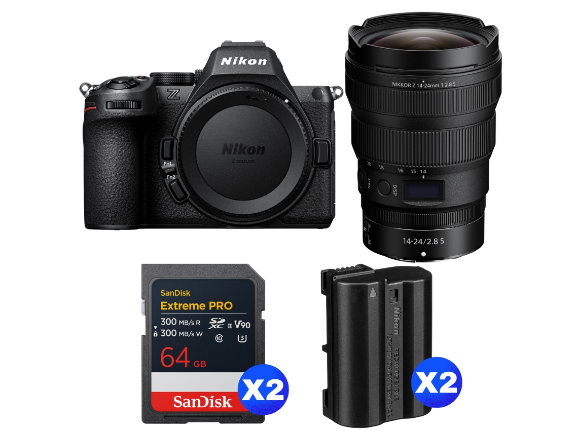 Z5 Ii + 14 24mm F/2.8 S + 2 Sandisk 64gb Extreme Pro Uhs ii Sdxc + 2 Nikon En el15c + Ebook “20 Dicas para Fotos Que Impressionam” NIKON