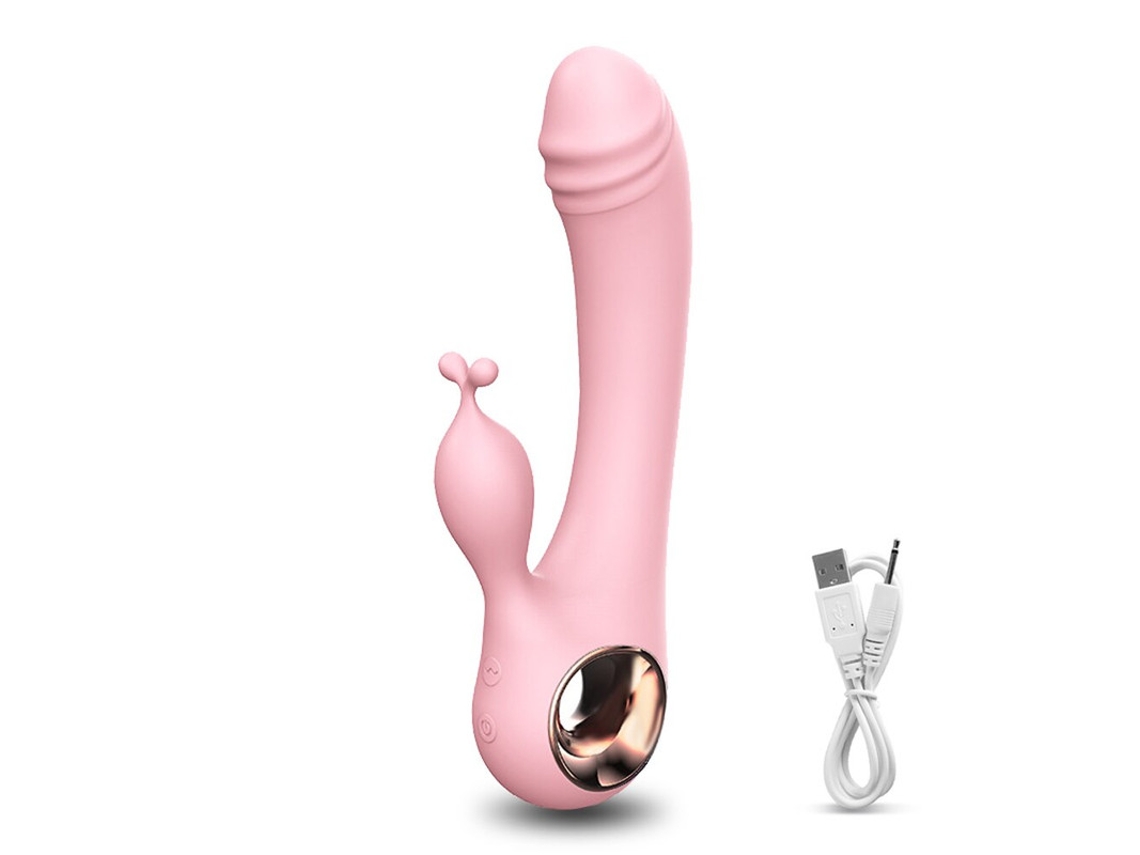 Vibrador De Massagem De Cabea Dupla Com 10 Modos De Vibrao Para Mulheres (rosa)
