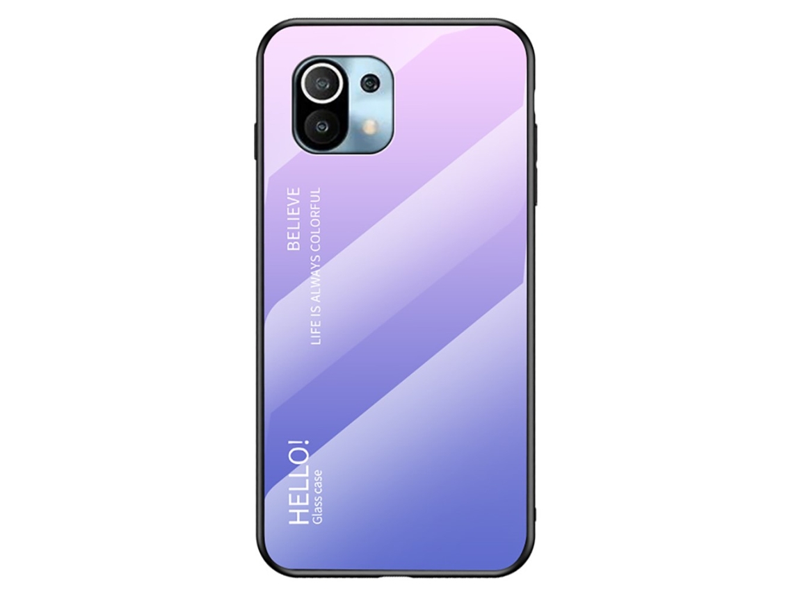 Capa Design Gradiente Lite Para Xiaomi Xiaomi Mi 11 Lite 4g/5g Pele Sintética Anti-riscos Rosa