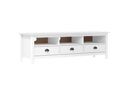 Tv Cabinet, Tv Cabinets Vidaxl Branco Madeira De Pinho (n/a)