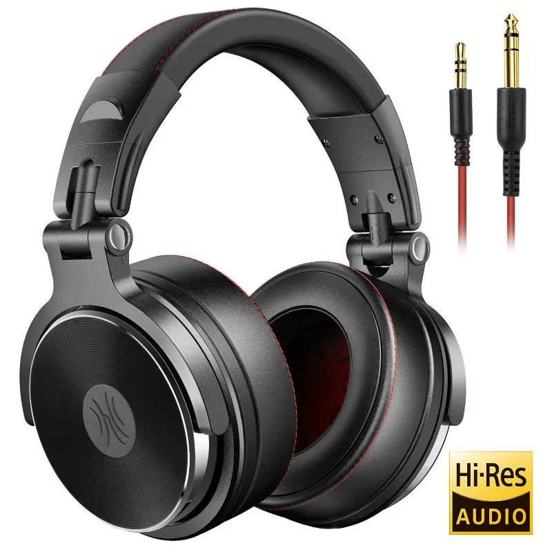 Fones De Ouvido (pretos), Supra-auriculares, Com Driver De 50 Mm, Fones De Ouvido Hifi Com Fio.