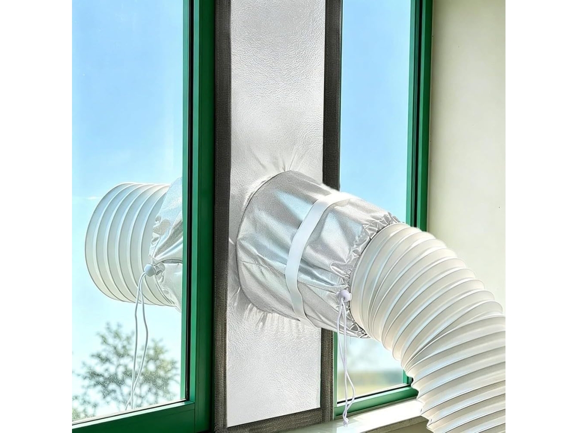 Kit De Vedação Para Janela Ar Condicionado Portátil Com Ventilação Camada Dupla, Tecido Isolante Extra Grosso Revestido