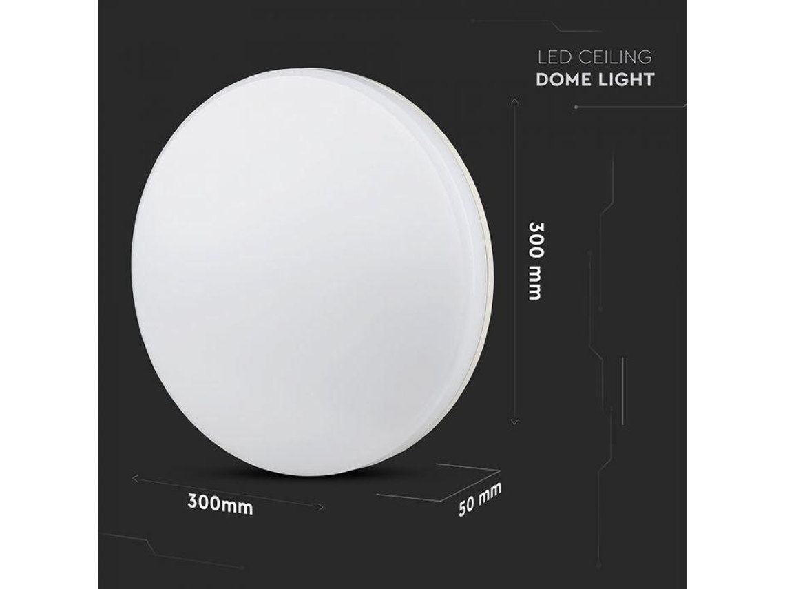 Plafon Led 25W Redondo Ip44 Branco Quente