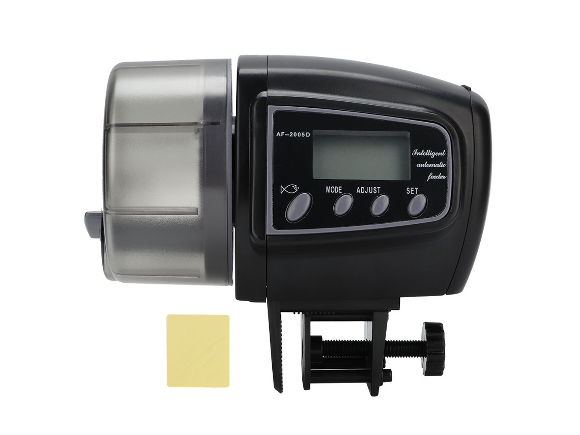 Alimentador automático de peixes com tela LCD, dispenser de comida programável, acessório de aquário | S/MARCA