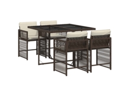 Garden Dining Set, Garden Dining Sets Vidaxl Marrom Rattan / Vime (n/a)