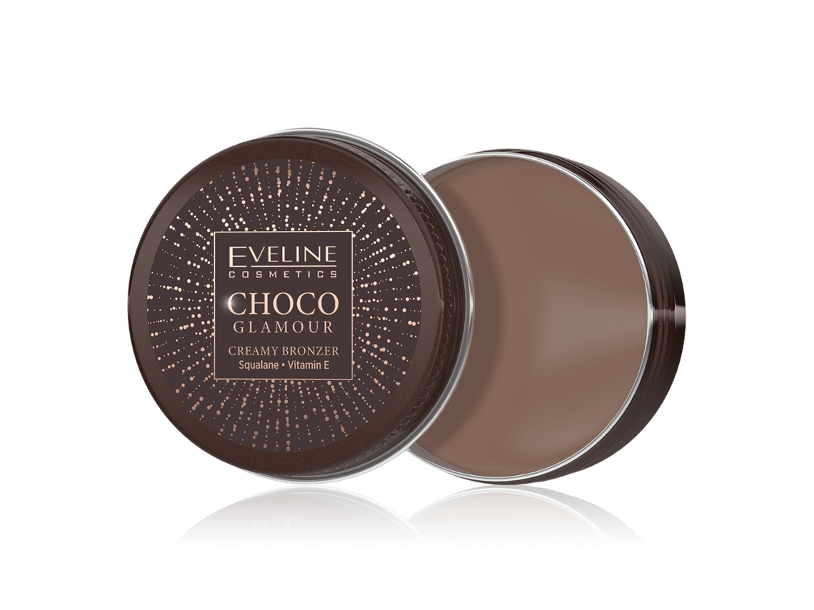 Choco Glamour Cream Bronzer Shade 02 20g Radiant Sculpting Acabamento Matte Eveline Cosmetics