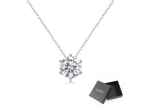 Colar De Clavícula De Luxo Swarovski S925 Silver Fashion Temperament Moissanite Para Mulher Ciel Bleu