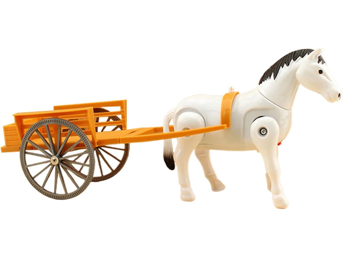 Carruagem Mecânica, Figura Móvel Em Estilo Antigo, Cavalo Galopando | Elétrica