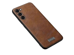 Capa De Celular Sulada À Prova De Choque, Híbrida De Tpu E Couro, Feita À Mão, Para Samsung Galaxy S23+ 5g